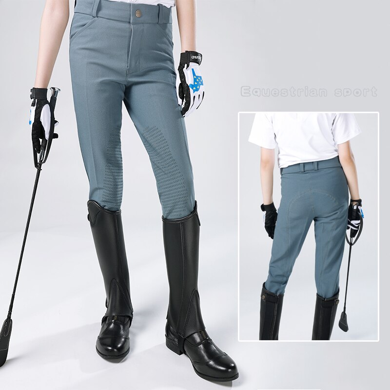Cavassion Children&#39;s breeches Ridding Silicone half breeches Anti-slip and anti-wear Children&#39;s equestrian equipment: Green Color / 120