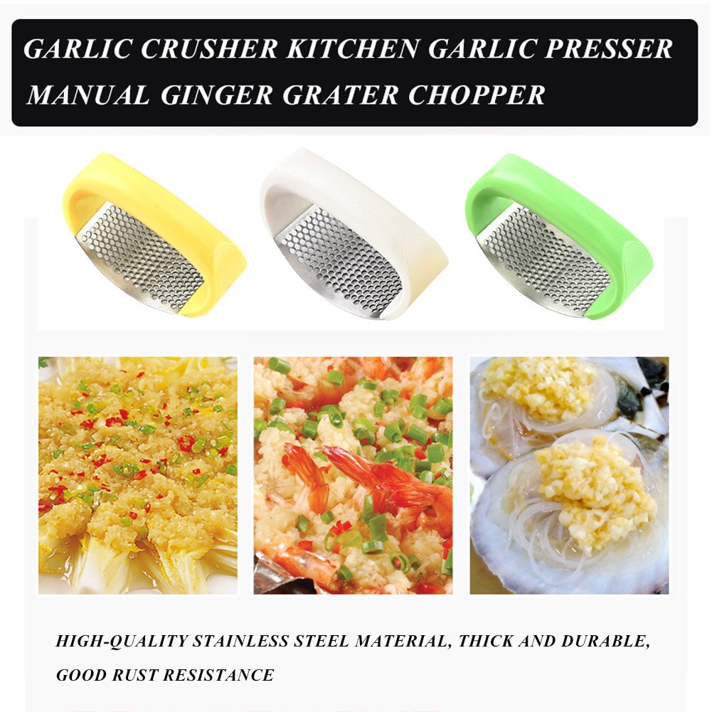 Garlic Slice Press Device Mincer Juicer Ginger Slicer Stainless Steel Fruit Evenly Squeezer Practical Vegetable Tools