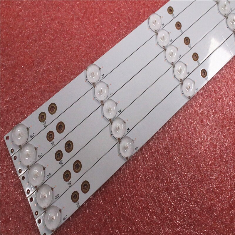 5 Stks/set 10LED 842.5Mm Led Backlight Strip Voor 43PFT4131/05 43PFS5301/12 GJ-2K15-430-D510 GJ-2K16-430-D510-V4 01Q58-A