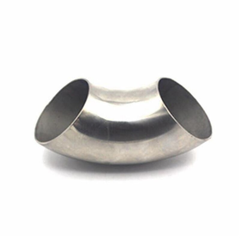 1pc Stainless Steel 90 Degree Bend 76mm Elbow Exhaust Pipe 3 Inch