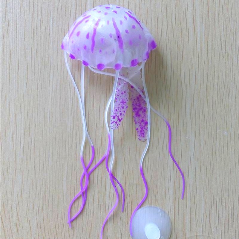 Gloeiende Effect Kunstmatige Kwallen Aquarium Aquarium Decoratie Mini Submarine Ornament 1Pcs