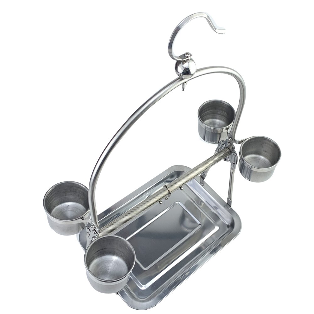 Stainless Steel Parrot Stand Bird Cage Rack With Bell Bird Accessories Parakeet Stand Parrot Cage Nest Budgie Bird Cage Supplies