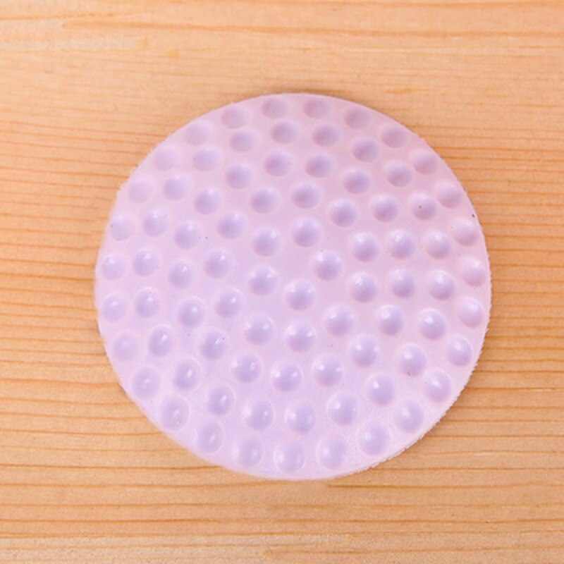3Pcs/Lot Protection Baby Safety Shock Absorbers Security Card Rubber Door Stoppers Wall Protectors Door Handle Bumpers: purple