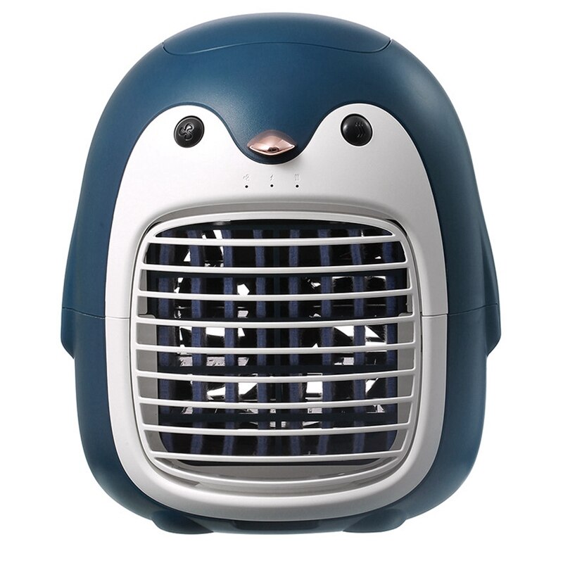 Ventilador de pulverización de refrigeración por agua, minihumidificación por USB, SX-HF03, pingüino: Blue