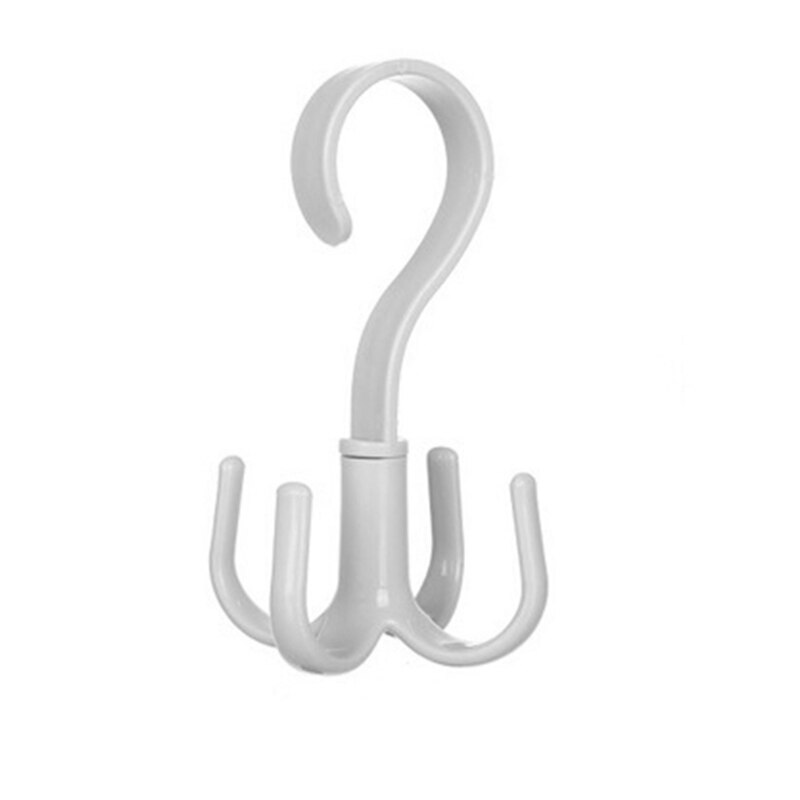 1PC Rotating Four-claw Hook Multifunctional Wardrobe Bag Storage Hook Nail-free Plastic Tie Hanger Organizer Save Space: 03