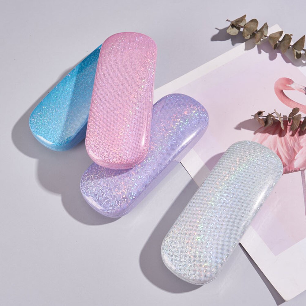 Pu Bril Case Lenzenvloeistof Doos Bescherming Bling Student Meisjes Eyewear Zonnebril Opslag Containers Voor Vrouwen