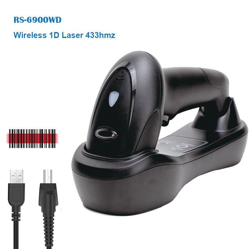 RS-6900WD handheld sem fio 2d scanner de código de barras leitor usb berço receptor base carregamento 1d código de barras digitalização portátil