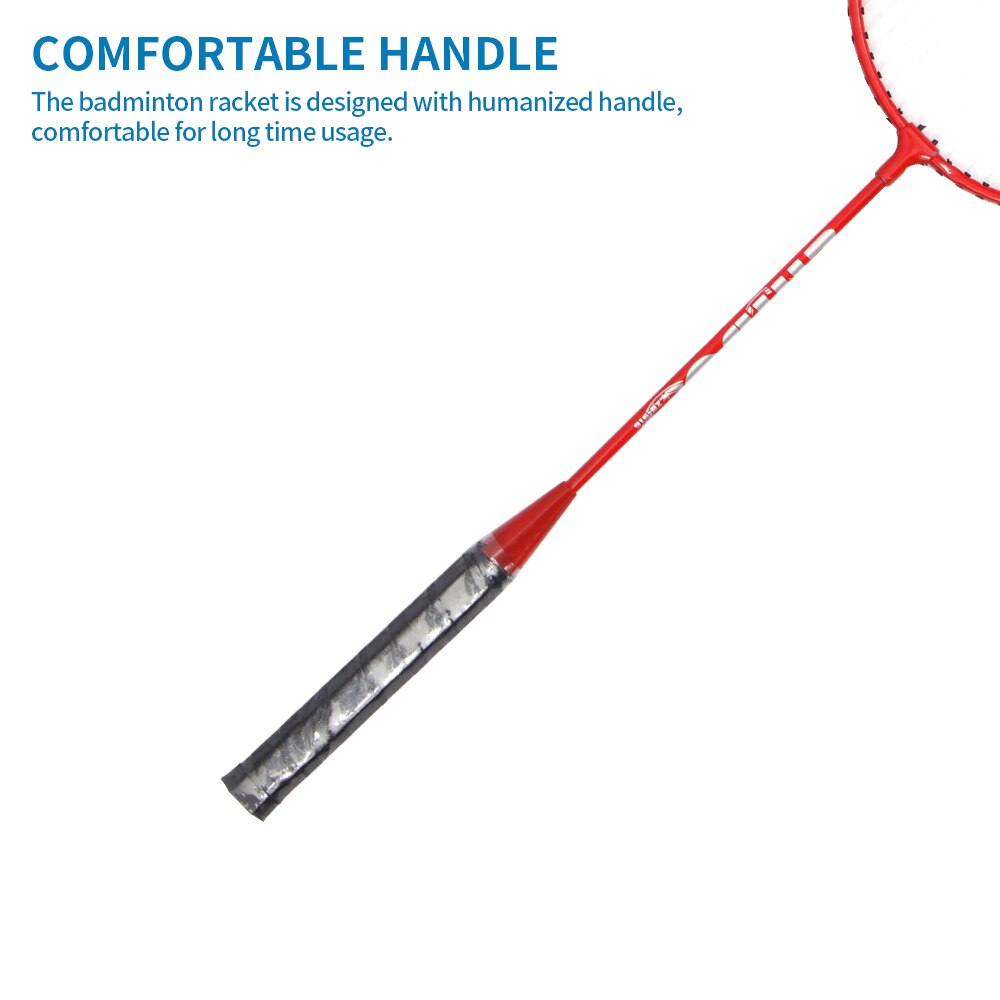 4pcs Badminton Rackets Set Family 2pcs Badminton Playing Badminton Set Shuttlecock Pole Net Bag Outdoor Game Set