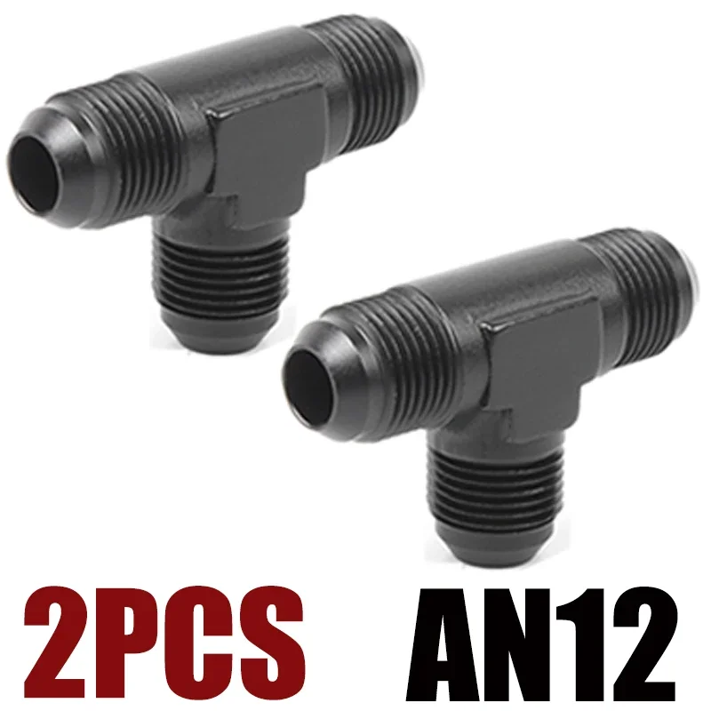 2x an4 an6 an8 an10 an12 universelle t-koblinger til slange i aluminium, hann-hann, hunn-t-kobling på sidegjengeadapter: Elfenben