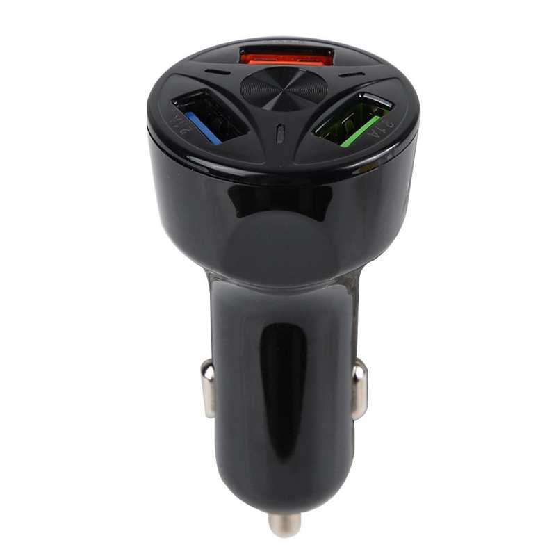 Mini Draagbare Plastic 3 Usb Snelle Auto-oplader Adapter Slimme Usb Lader Voor Smartphone Auto Opladen: Default Title