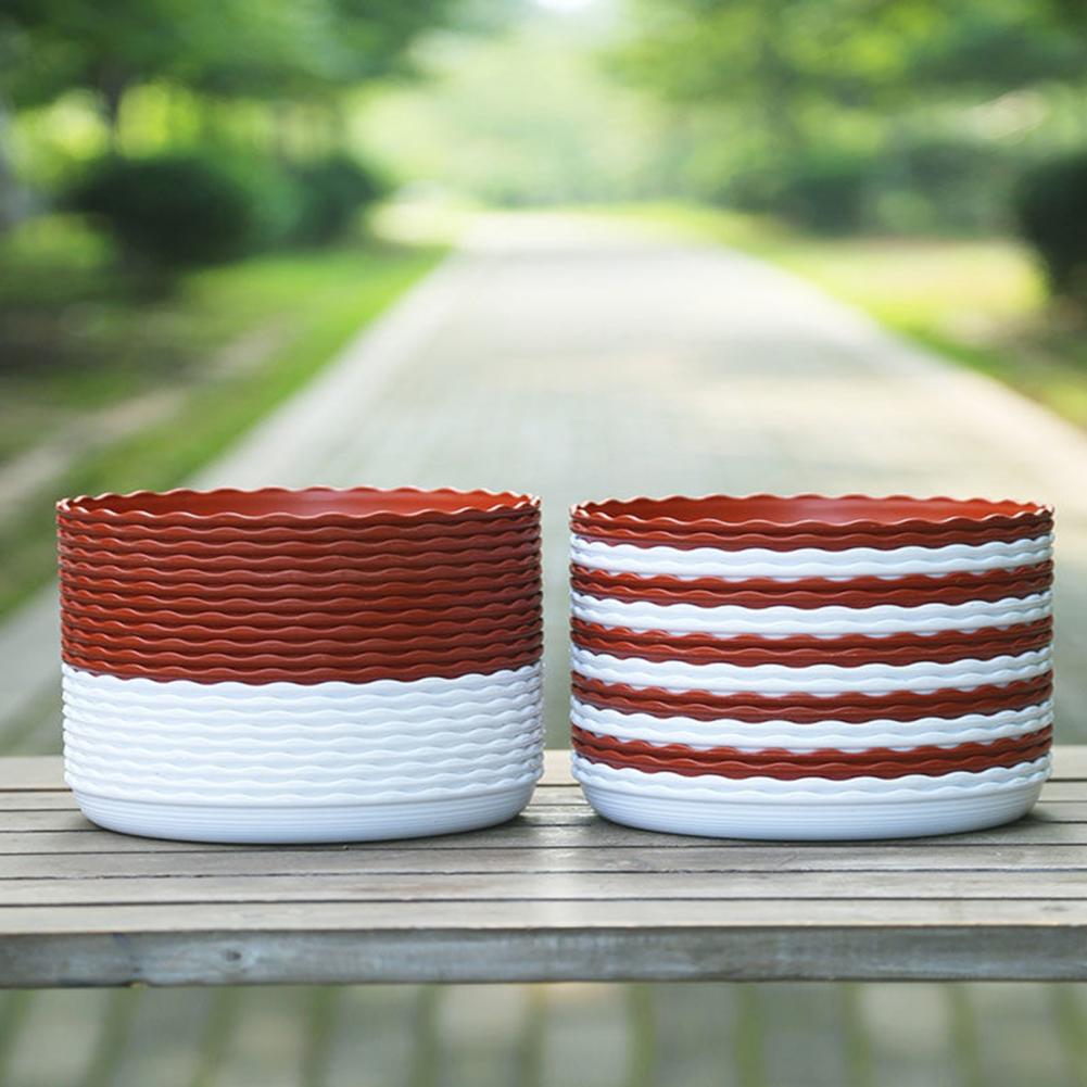 Plateau de Pot Portable, collecteur de Drainage excessif, en plastique, résistant à l'usure, Anti-déformation, pour la maison, 2 pièces, 4 couleurs