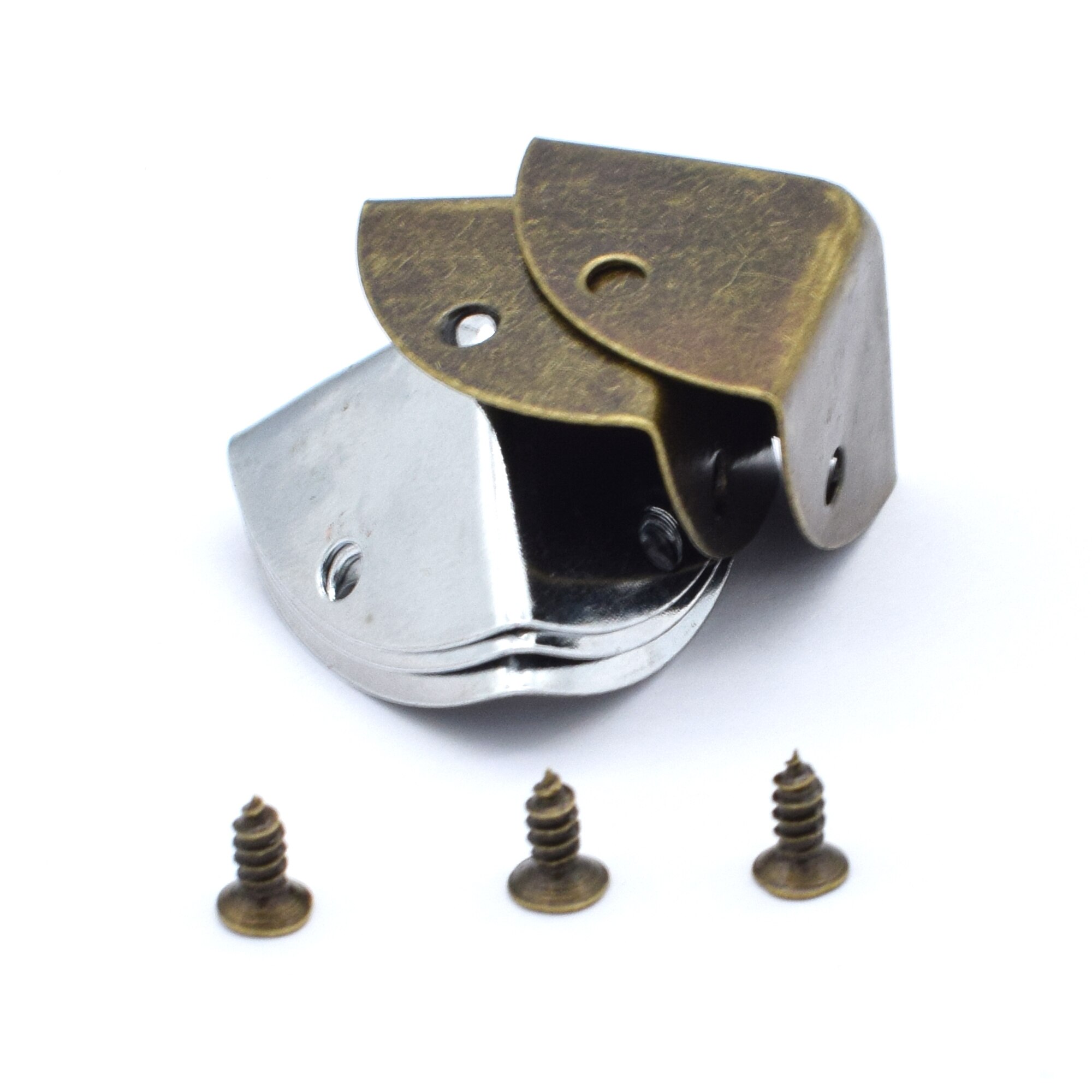 10pcs Metal Box Corner Antique Bronze/Silver Protector Wrap Angle Tool Box Corner Decorative Edge Safety Box Angle Guard