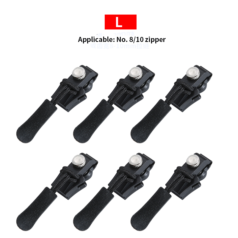 Universal Detachable Metal Zipper Slider Puller Detachable Instant Repair Kit DIY Replacement Lever Locks for Clothing Luggage: DULL