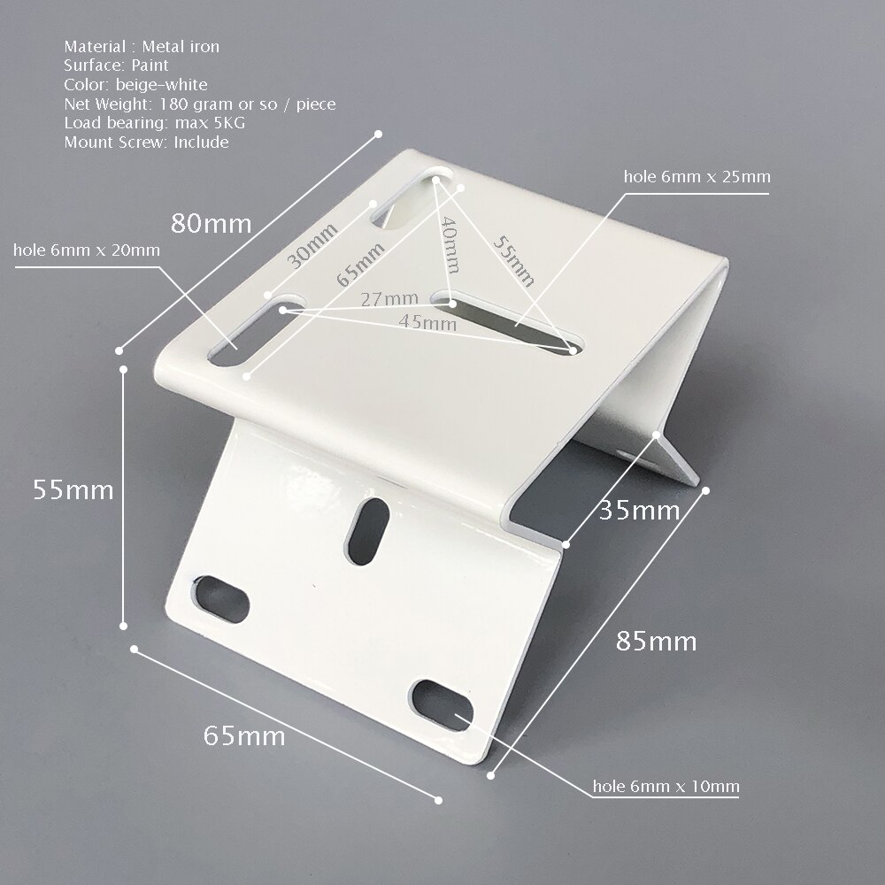 Surveillance CCTV Camera Stand Metal Durable Outdoor Wall Mount Holder 90 Degree Exterior Corner Bracket with Screws