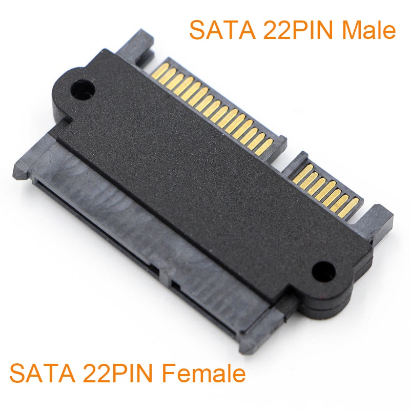 OULLX SATA Male to SATA Male Adapter Converter 22Pin Sata With 7pin+15pin FeMale to Male SATA Power Data Cable: Female to Male