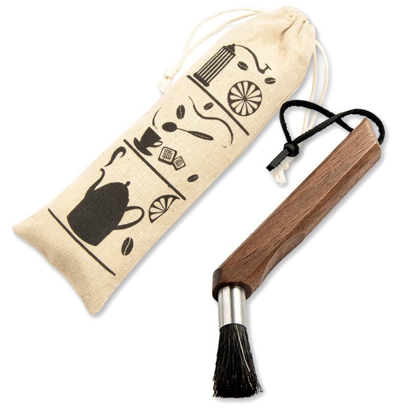 YO-Coffee Machine Cleaning Brush Coffee Grinder Brush Handle with Lanyard Storage Bag, Home Kitchen: Default Title