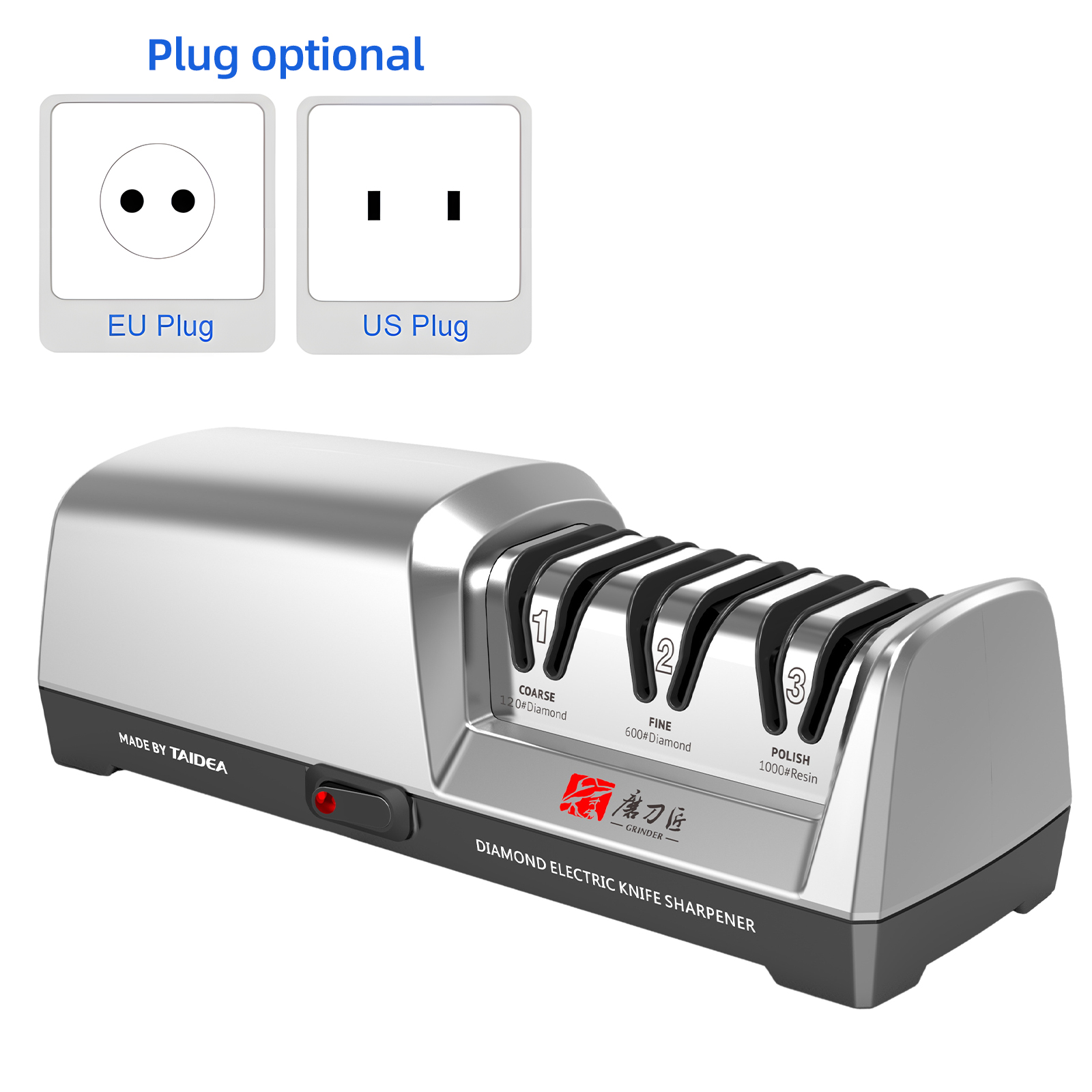Elektrisk knivsliper 15 grader justerbare vinkler slipekant knivsliper sliping polering husholdning kjøkkenutstyr: misligholde tittel