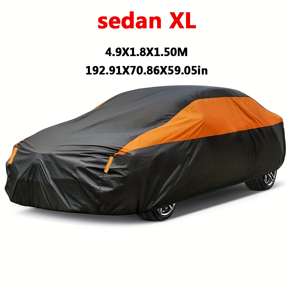 Car Covers Outdoor Waterproof Sun Rain Snow Protection UV Auto Cover Universal SUV/Sedan 190T Car Protective Full Covers: Red