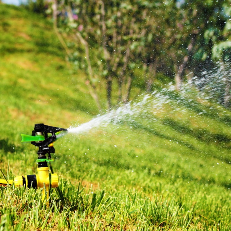 1 arroseur d'irrigation de jardin, buse de pulvérisation en plastique réglable à 360 degrés, pulvérisateur rotatif pour verdissement de l'eau de jardin, pelouse de jardin