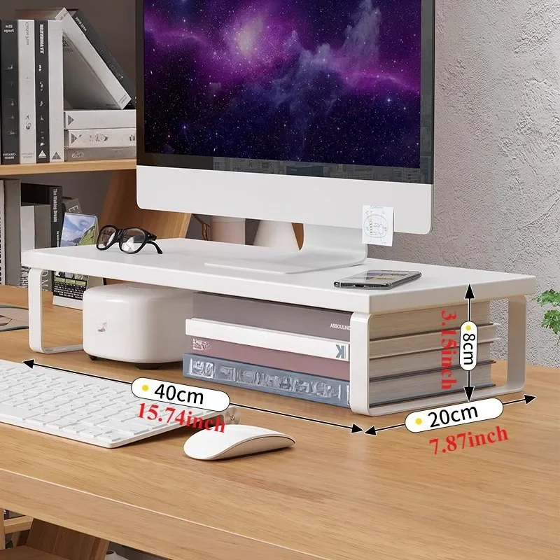 1PC Notebook Computer Stand Desktop Computer Screen Desktop Elevated Desktop Storage and Storage Pad Elevated Length 30/40/50cm: Brown