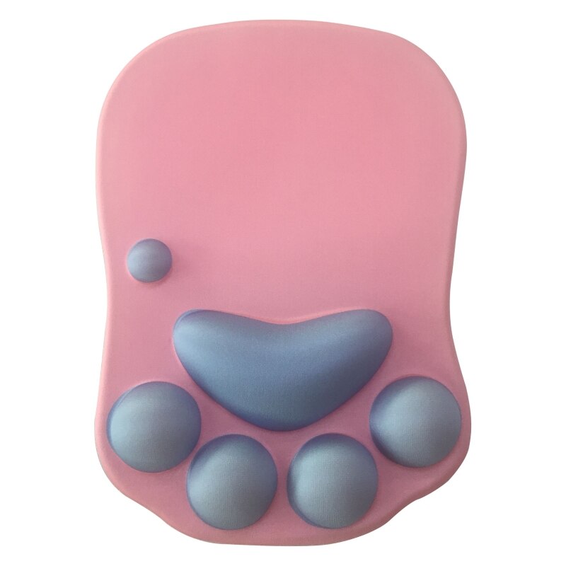 3D Mouse Pad Anime Silicone Cat Paw Mouse Pad Wrist Rest Support Memory Foam Mat L4MD