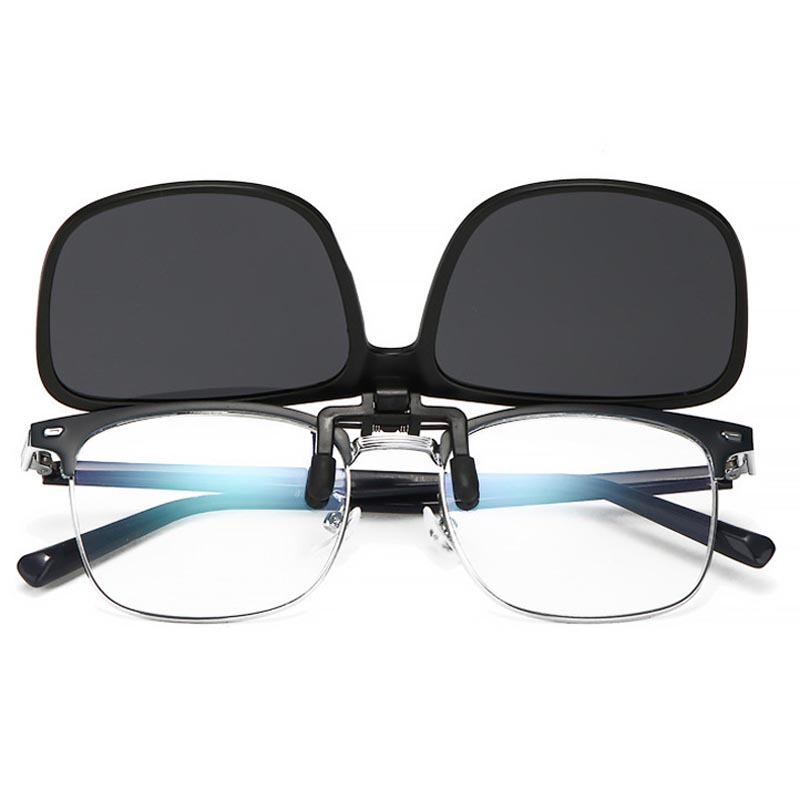 Sonnenbrillen-Clip für Damen und Herren, hochklappbar, polarisierte Sonnenbrille, zum Fahren, Nachtsicht, zum Anklipsen, Angeln, Radfahren