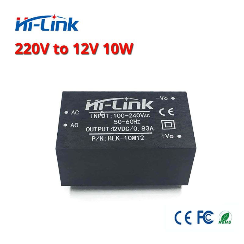 Hi-link 220v 12v 10w ac dc eristetty kytkentä alas virtalähdemoduuli ac dc muunnin hlk -10 m 12
