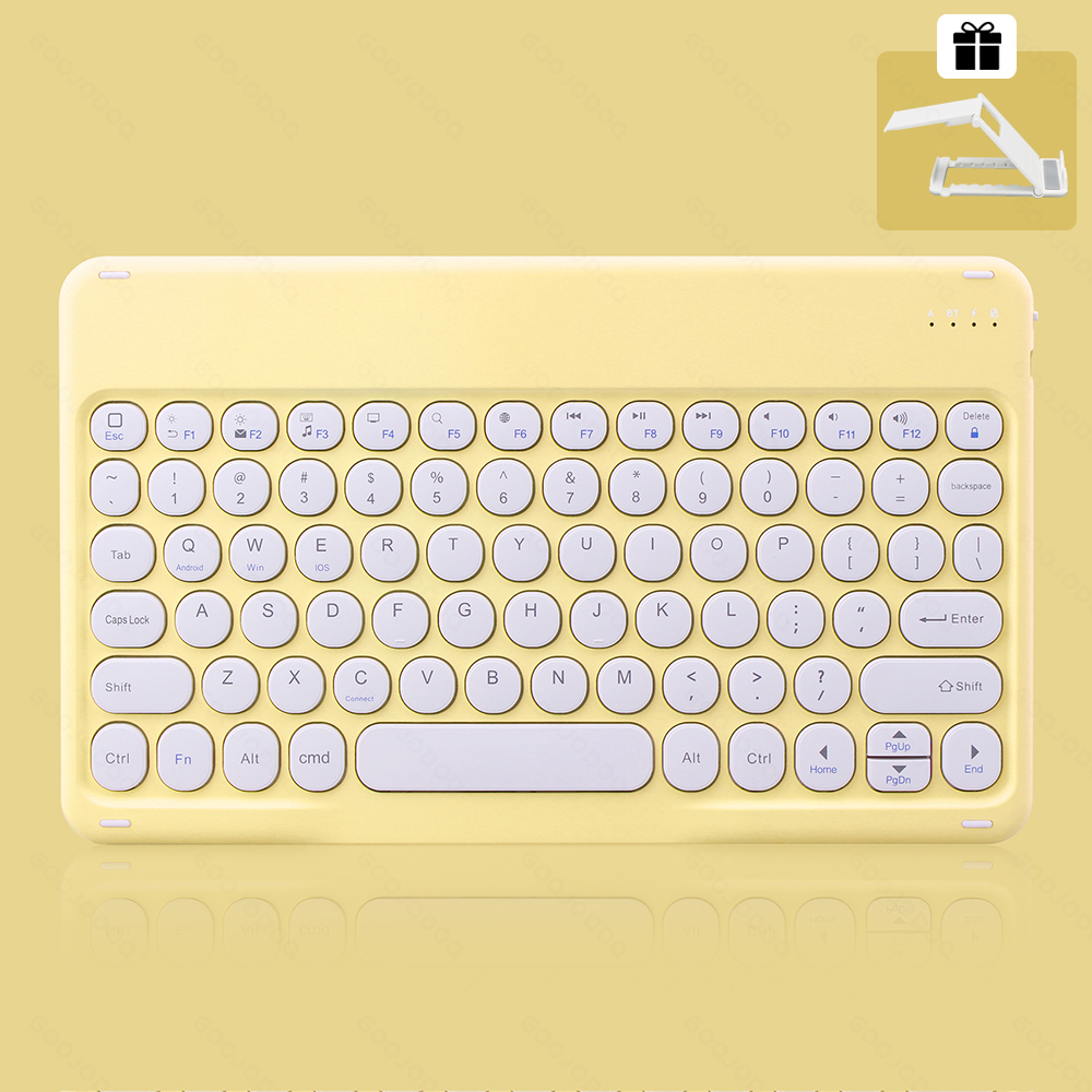Voor Ipad Toetsenbord Draadloze Bluetooth Toetsenbord Teclado Tablet Voor Ipad Xiaomi Samsung Huawei Tablet Android Ios Windows: Yellow B