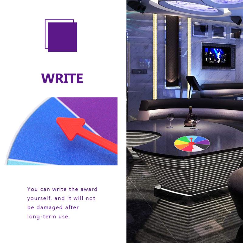 1Pc Wall Hanging Prize Wheel Prop Lucky Draw Machine Plastic Foam Draw Wheel Teaching Activities Rotary Game Prop 10cm