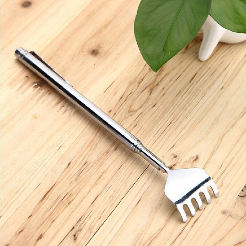 Portable Telescopic Adjustable Size Pen Clip Massage Stainless Steel Telescopic Back Scratcher Itch Scratch Massage Tool