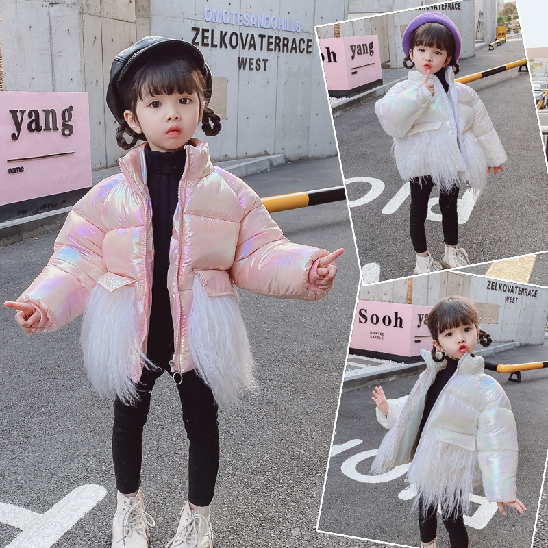 Bambin filles hiver manteau brillant argent rose snowsuit enfants doudoune garçons manteau à capuche parka vêtements d'extérieur pour enfants porter veste de fourrure