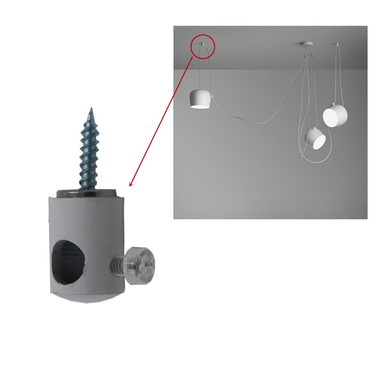 Clip de Cable de alambre de gancho para cordones, Material de Metal de hierro para lámpara colgante de alambre largo, piezas de bricolaje, fijador de luminaria de decoración