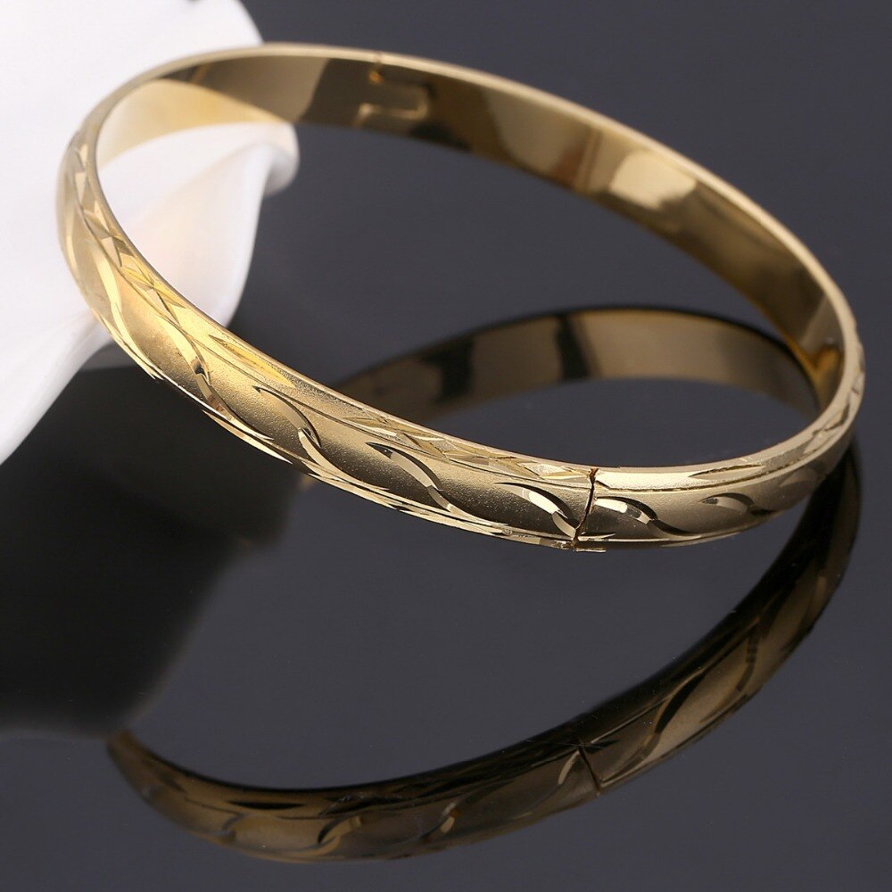 Ampla de Ouro Pulseiras Para As Mulheres Pulseiras Pulseiras de Ouro Jóias Presente Para As Mulheres Uma Peça