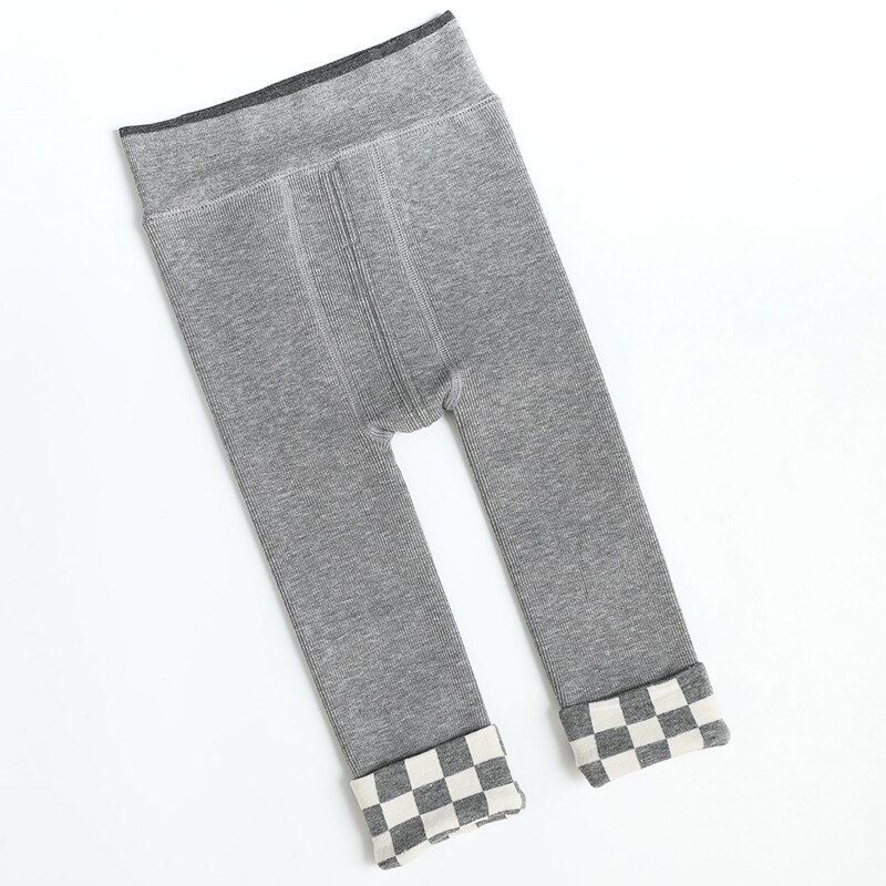 Mallas térmicas de terciopelo para niño y niña, pantalones de celosía gruesos y cálidos, pantalones infantiles para recién nacidos, accesorios para bebé: gray / XS(0-2 years old)