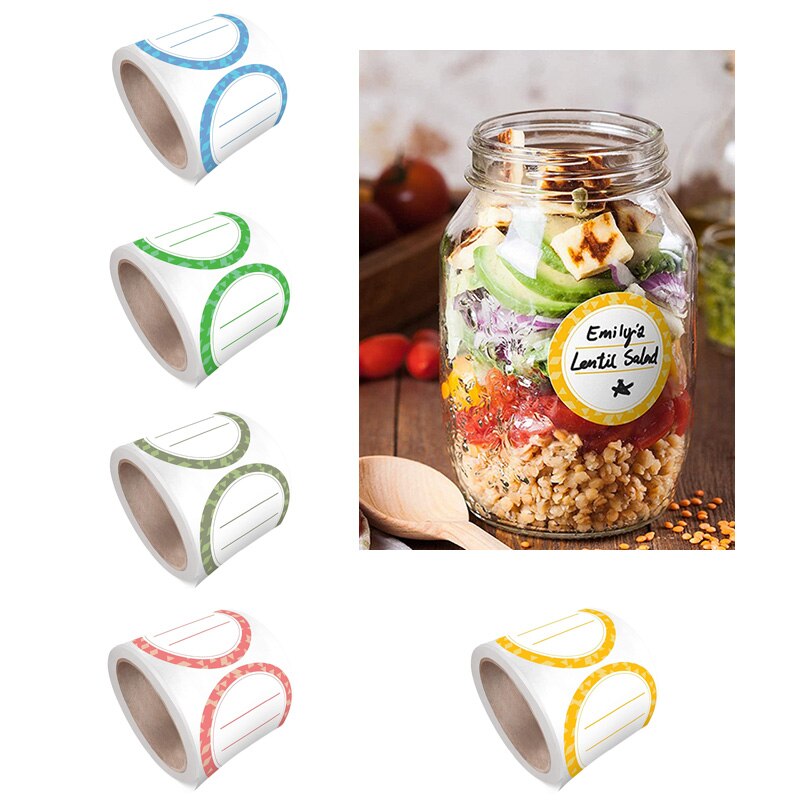 500pcs Kitchen Food Storage Labels Refrigerator Freezer Jar Bottle Adhesive Stickers School Restaurant Use Home Kitchen Supplies