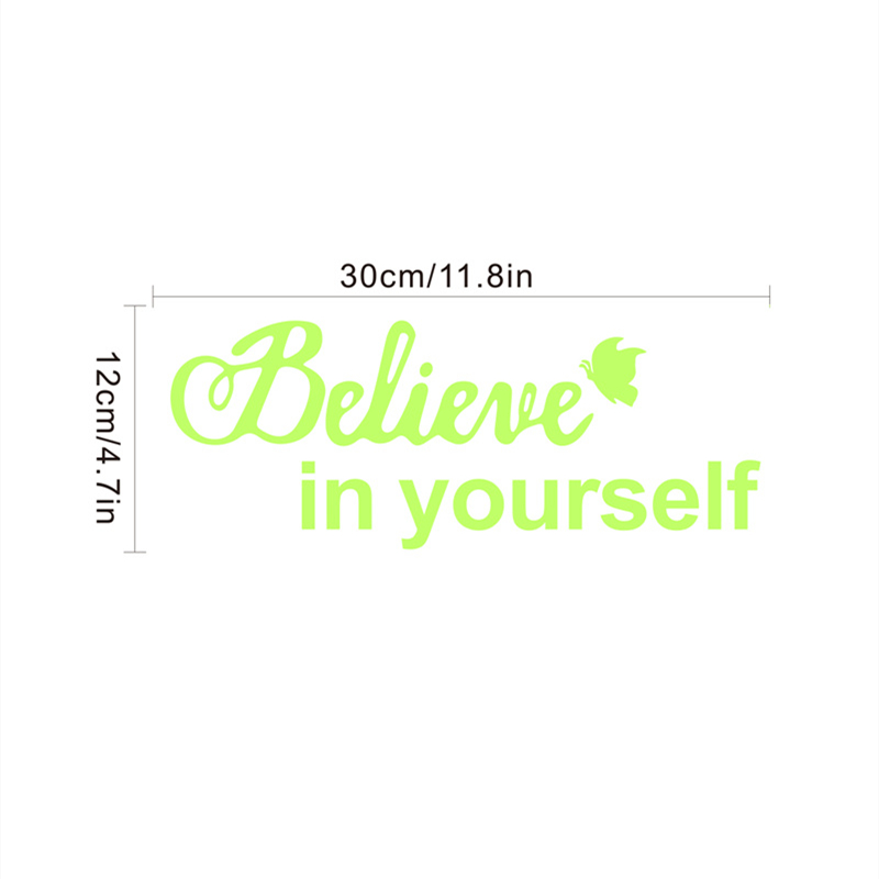 Glow in The Dark Inspirational Quotes Decals Motivational Luminous Stickers Positive Poster for Kids Living Room Wall Art Decor: 6000