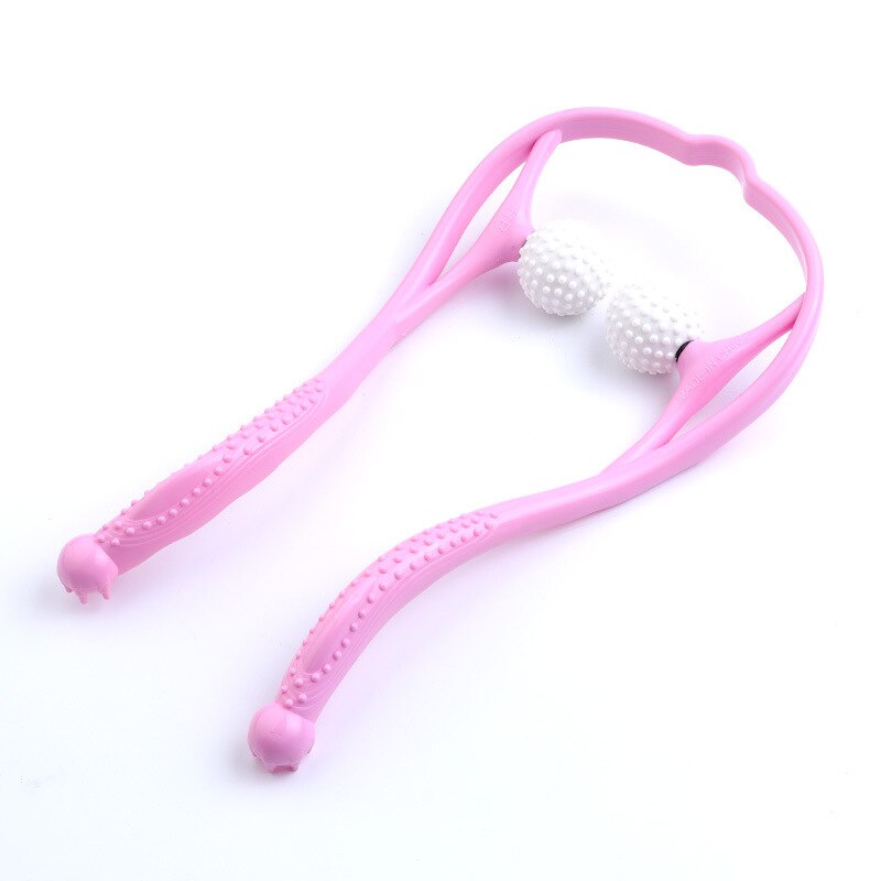 Kneading Neck Massager Therapy Manual Clip Neck and Shoulder Dual Trigger Point Roller Tool Relieve Hand Pressure Deep Massage