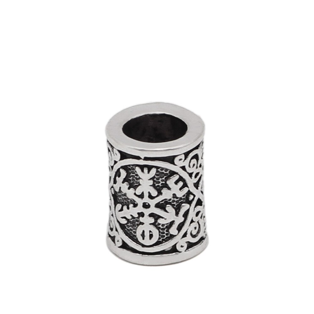 Retro vintage sølv metall hår flette dreadlock skjegg perler ringer hår flette klips mansjetter ringer flette hår tilbehør: Nr. .5