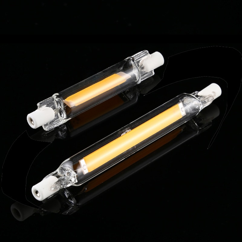 Dimmbare Glas Rohr J78 R7s 15W 78mm led glühbirne J118 R7s cob lampe birne 30W 118mm mais licht AC 220-240V Ersetzen Halogen lampe