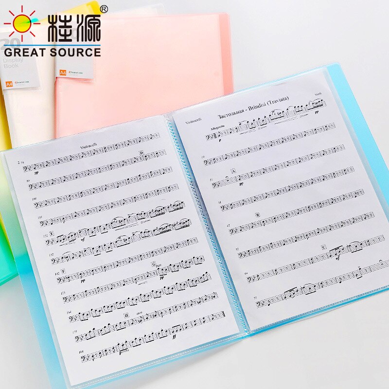 A4 Pp Presentatie Boek Display Boek Project Map 20 Transparante Zakken Fancy Candy Kleur 1 Pc