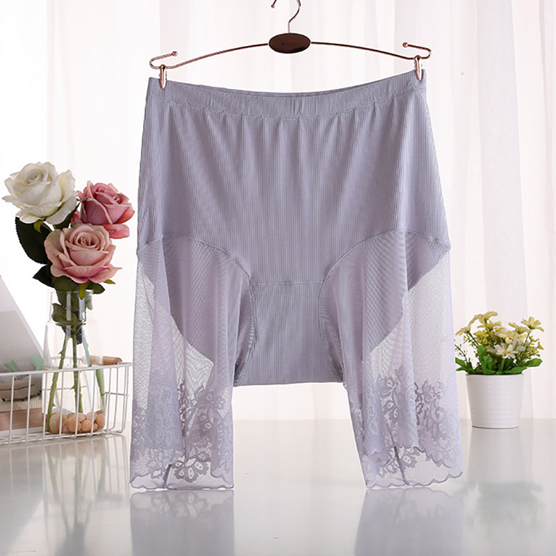 60-115 KG Plus Größe Sicherheits Kurze Hosen Sommer Frauen Nahtlose Unterrock Shorts Anti Reiben Oberschenkel Horts Sexy Spitze frauen Boxer kurze hosen frauen sicherheits kurze hosen damen unterwäsche pants: Einheitsgröße / Coral Red