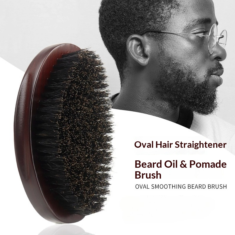 Cepillo de pelo de jabalí de piel para hombres, cerdas naturales salvajes, limpieza de barbería, cepillo de barba, cepillo suave de jabalí, herramientas de peinado