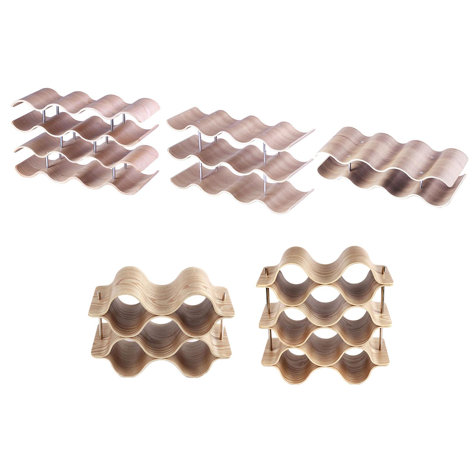 Countertop Wine Rack Holder Freestanding Kitchen Barware Storage Stand Wine Cork Holder for Bar Cellar Pantry Cafe Home