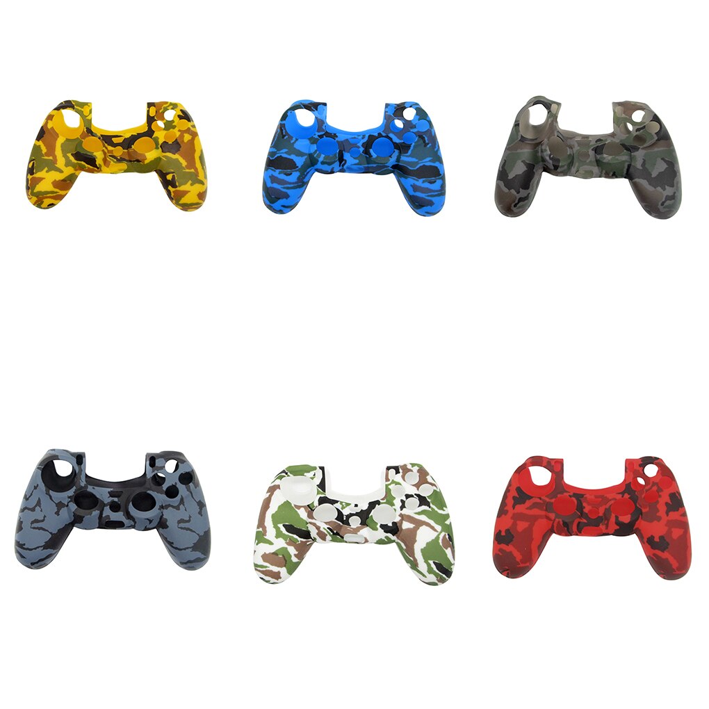 Replacement for PS4 Wireless Controller Case Camouflage Printing Soft Silicone Gel Skin Protective Rubber Cover