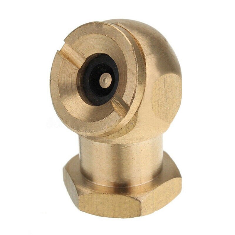 1/4" NPT Golden Tyre Inflator Valve Connector Air Chuck Ball Tire Clip Lock-On