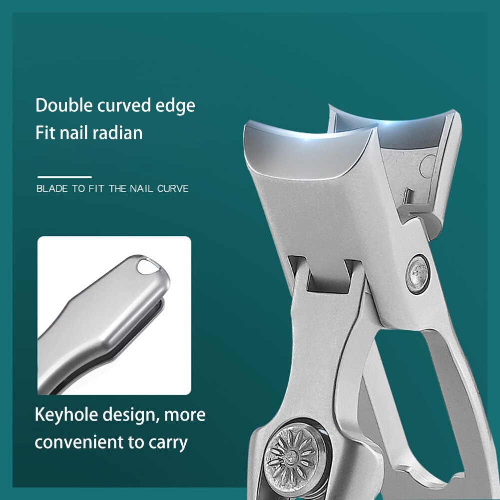 Ultra Sharp Nail Clipper Portable Fingernail Clipper Steel Wide Jaw Opening Anti Splash Fingernail Clippers Nail Cutter Manicure