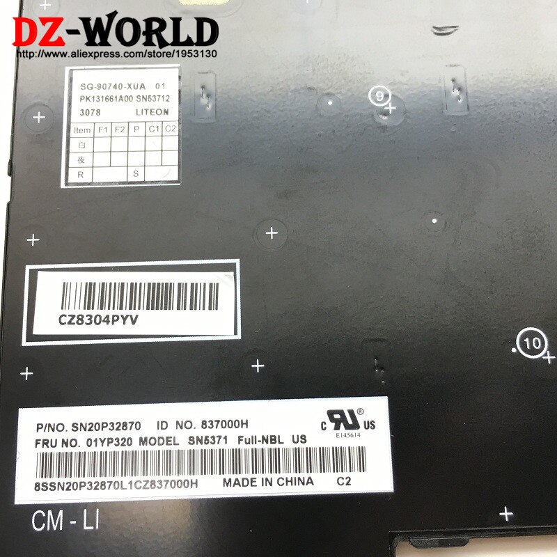 Original US English Keyboard for Lenovo Thinkpad E480 E490 T480S L480 T490 T495 L380 L390 Yoga L490 P43s Laptop