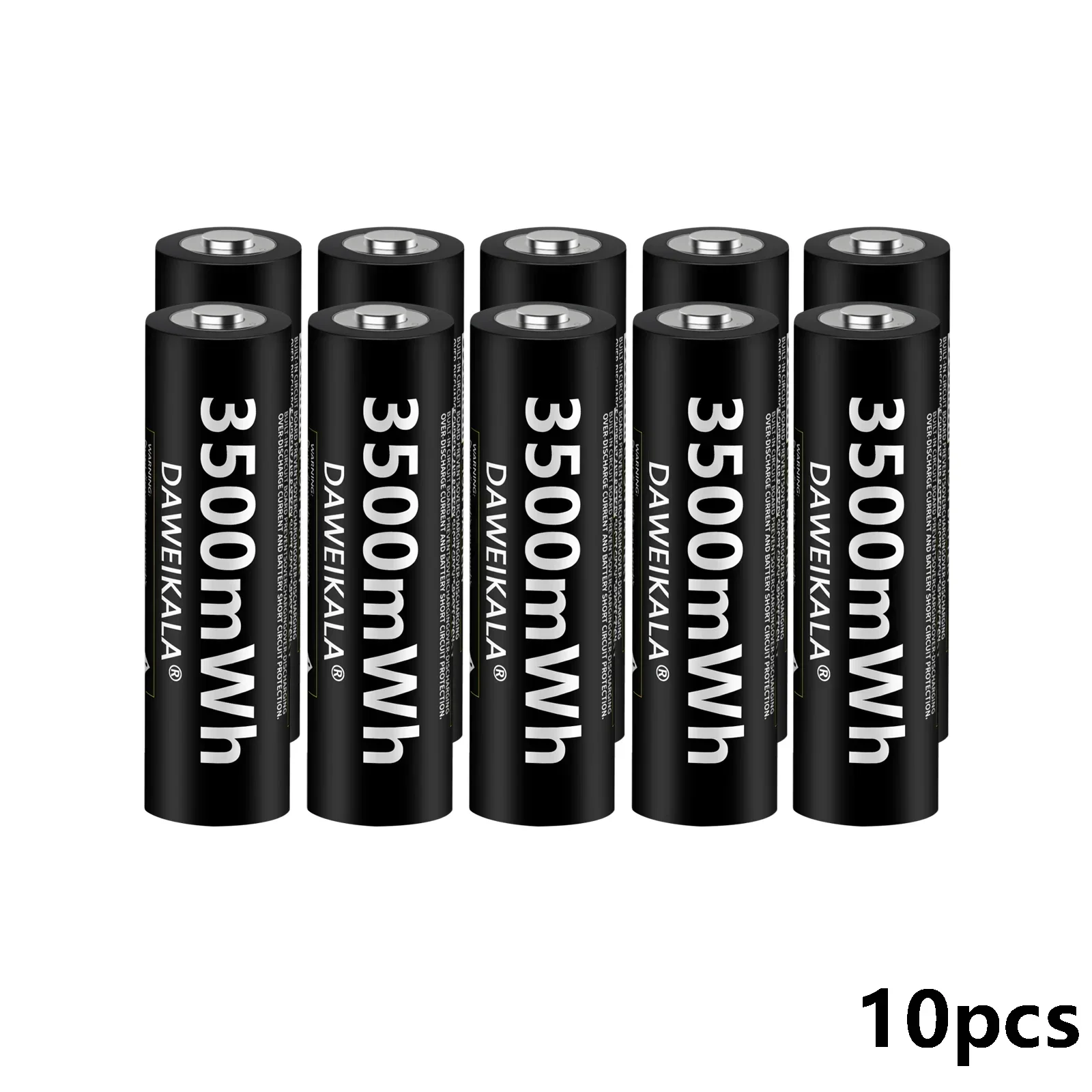 Pilas AA recargables de iones de litio de alta capacidad, pilas AA de 1,5 V, 3500mWh para juguetes de Control remoto, carga rápida ligera: Azul cielo