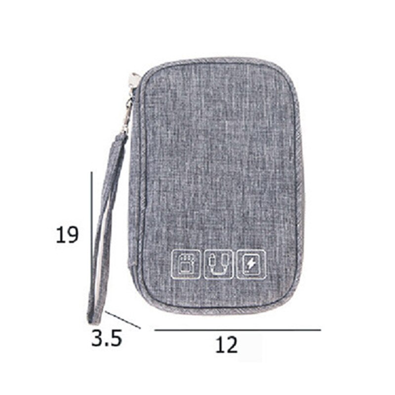Cable Bag Organizer Wires Charger Digital USB Gadget Portable Electronic Earphone Case Zipper Storage Pouch Accessories Supplies