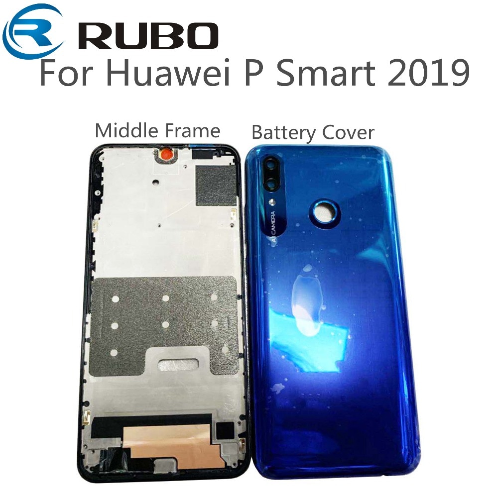 Voor Huawei P Smart Back Battery Cover Deur Behuizing Voor Huawei P Smart Lcd Frame Midden Frame Behuizing vervangende Onderdelen